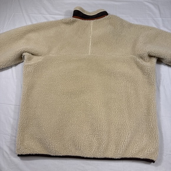 JACKET Vintage Patagonia MENS LARGE Classic Retro X Deep Pile Oatmeal Fleece - Picture 8 of 9